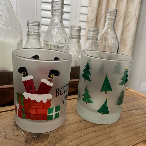 ALBERTO CULVER “CHRISTMAS PARTY ”OLD FASHION FROSTED BAR GLASSES” - Picture 6 of 7